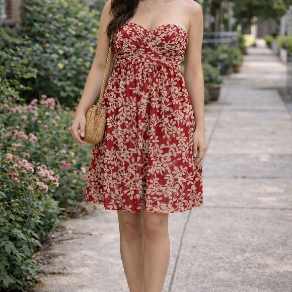 Donna Ricco Dresses & Skirts - Donna Ricco Strapless Floral Mini Dress | Summer Party Dress | Petite